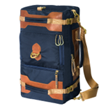 Сумка-рюкзак С-27С с кожаными накладками (цвет: синий)