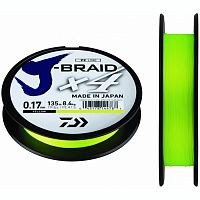 Шнур Daiwa J-Braid X4 Yellow 0.19мм  135м