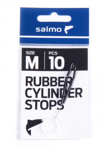 Стопоры резиновые Salmo RUBBER CYLINDER STOPS р.002M 10шт. фото 2