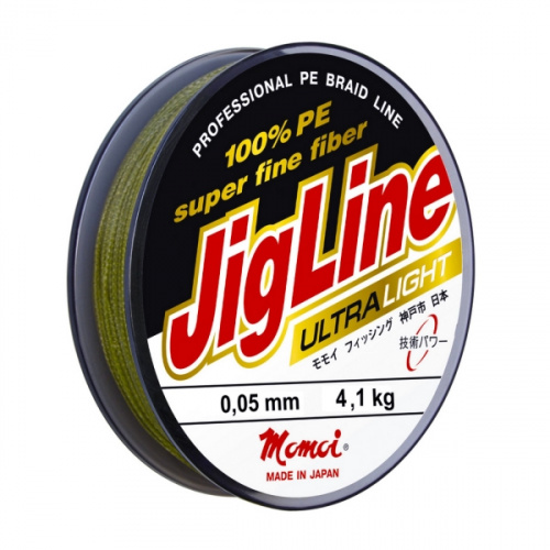 Шнур JigLine Ultra PE 100м, 0,16мм, 12,0кг, хаки