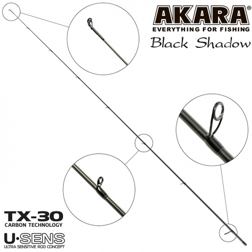 Хлыст уг. для сп. Akara SL1001 Black Shadow 762MLF TX-30 (3,5-10,5) 2,3 м