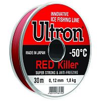 Леска ULTRON Red Killer -50, 30м, 0,15мм, 2,4кг