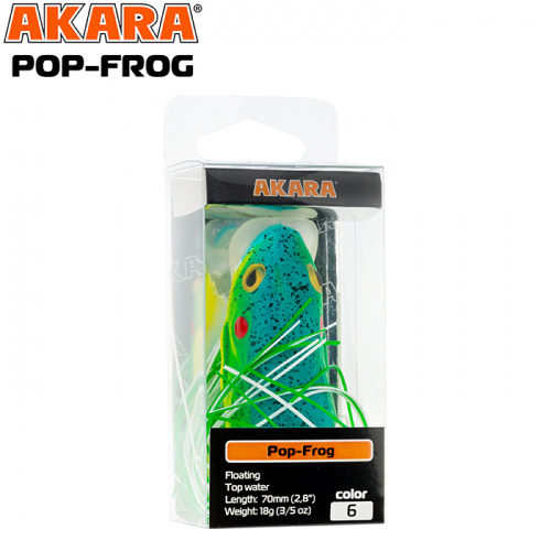 Лягушка Akara Pop-Frog 70 мм 18 гр. (3/5 oz 2,8 in) 1 фото 3