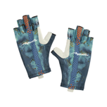 Перчатки для рыбалки летние Aquatic UPF50+ (цвет: pike camo blue, размер S/M)
