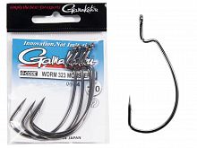 Крючки офсетные Gamakatsu Worm 323 MONSTER HOOKS BLACK разм. 7/0 4шт.