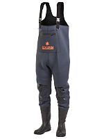 Полукомбинезон заброд. Norfin SHADOW NEOPRENE BOOTFOOT р.42-M с сапогами резина