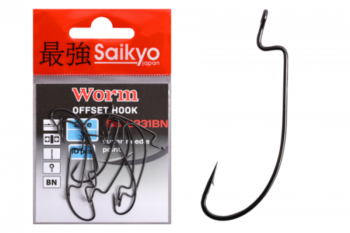 Крючки Saikyo BS-2331 Worm BN №1 (10 шт)