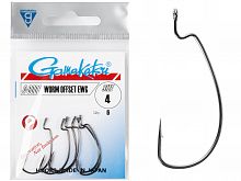 Крючки офсетные Gamakatsu Worm OFFSET EWG HOOKS BLACK разм. 04 6шт.