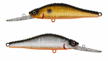 Воблер Минноу Strike Pro Archback Deep 80SP, цвет: 613-SBO/A70-SBO Double Silver/Smoked, (EG-125AL-S