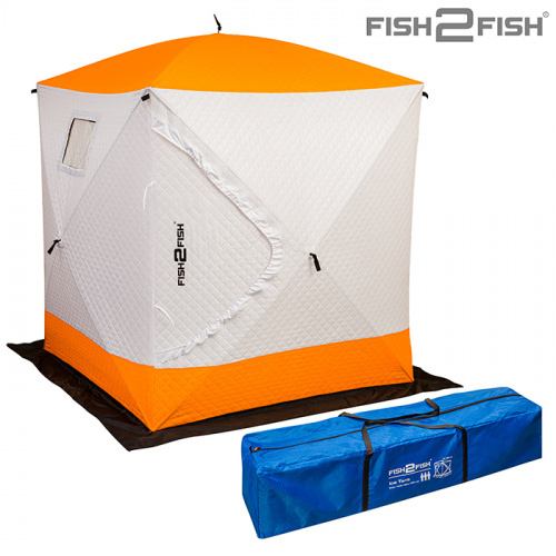 Палатка зим. Fish 2 Fish Куб 1,6х1,6х1,7 м с юбкой в чехле утепленная фото 4