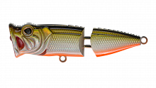 Воблер Поппер составной Strike Pro Pike Pop Joint 75, цвет: 612T Natural Shad Silver, (SH-002CJ#612T