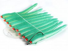 Приманки поролоновые 3D Ex WORM WGn 14см под офсетный крючок размер 3/0, 4/0, 5/0 10шт набор