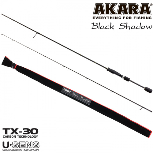 Сп. шт. уг. 2 колена Akara SL1001 Black Shadow 702MLF TX-30 (3,5-10,5) 2,1 м фото 2