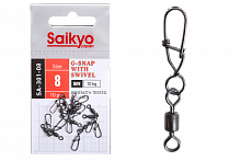 Вертлюг с застежкой Saikyo SA-301-08 - 10 шт (10кг)