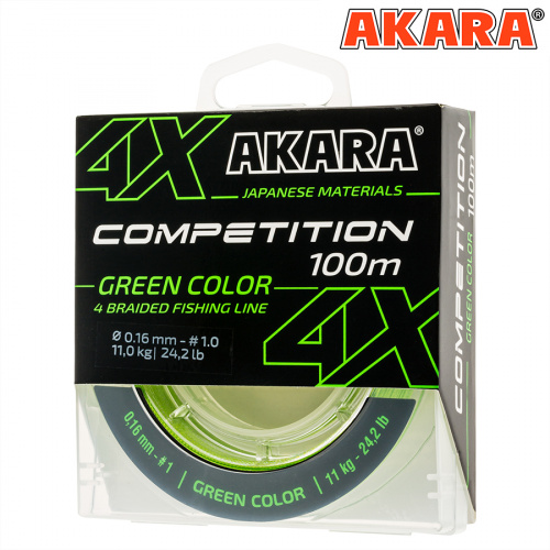 Шнур Akara Competition Green 100 м 0,18