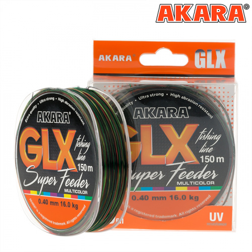 Леска Akara GLX Super Feeder 150 м 0,33 мм мультиколор