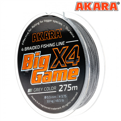 Шнур Akara Big Game Gray 275 м 0,35 фото 5