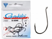 Крючки Gamakatsu LS-5314F HOOKS BLACK разм. 04 10шт.