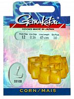 Крючки с поводком Gamakatsu Booklet CORN 3310B разм. 12-0.16мм 45см 10шт.