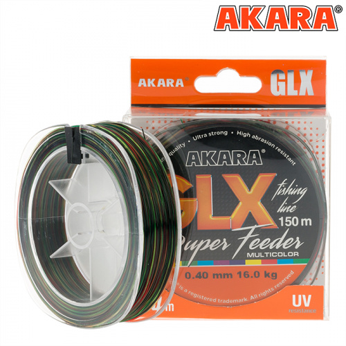 Леска Akara GLX Super Feeder 150 м 0,20 мм мультиколор фото 2