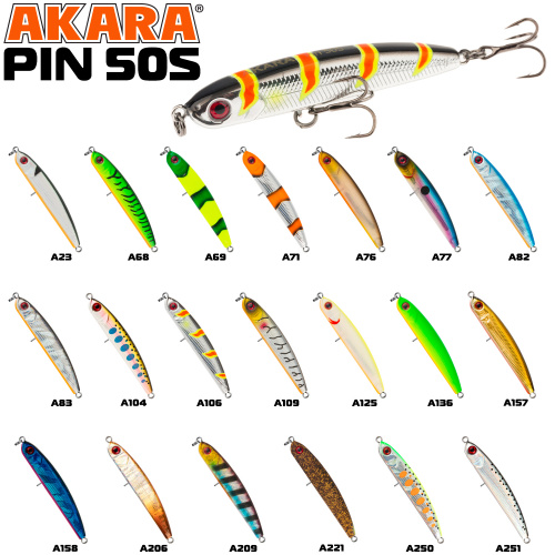 Воблер Akara Pin 50S 4,5 гр.A158