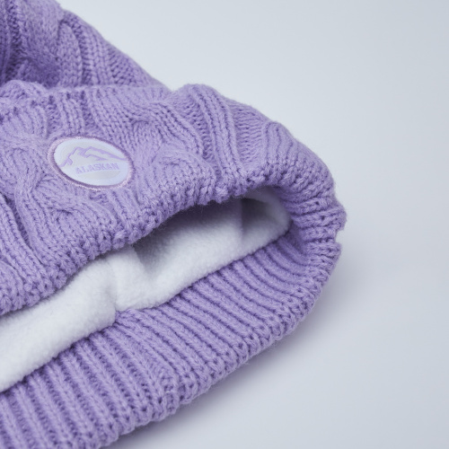 Шапка женская Alaskan Knitted сиреневый фото 2