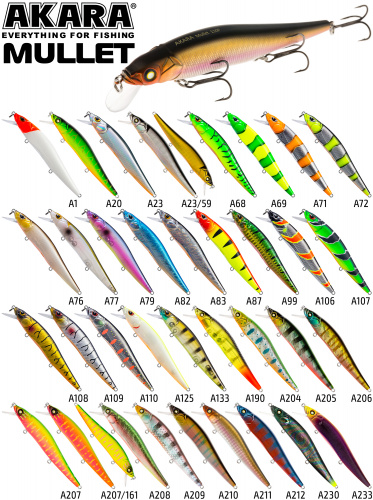 Воблер Akara Mullet 130F 23 гр. A107