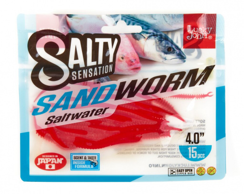 Черви съедобные искусственные LJ Salty Sensation SANDWORM 4.0in (10.16)/F40 15шт. фото 3