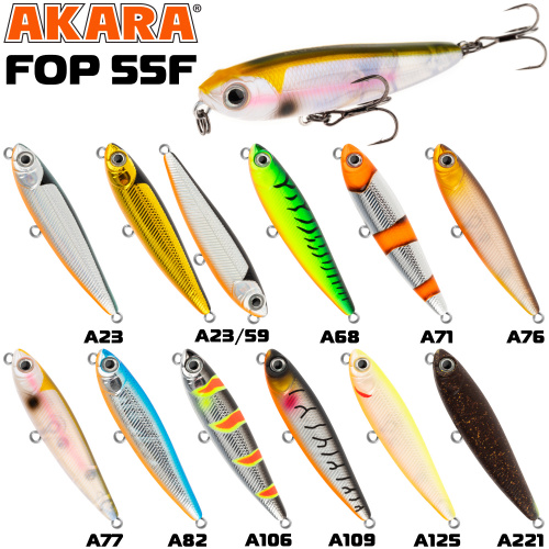 Воблер Akara Fop 55F 3,5 гр.A106