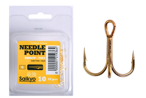 Крючки Saikyo тройн.7001G № 10 (25шт)
