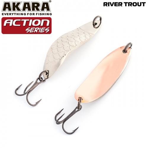 Блесна колеб. Akara Action Series River Trout 55 14 гр. 1/4 oz. Sil-Cu