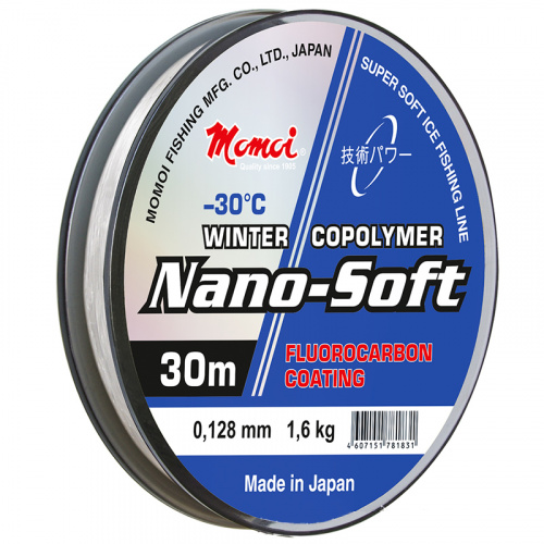 Леска Nano-Soft Winter 0,203мм, 4.8кг, 30м, прозрачная