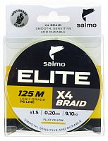Шнур плетёный Salmo Elite х4 BRAID Fluo Yellow 125/020