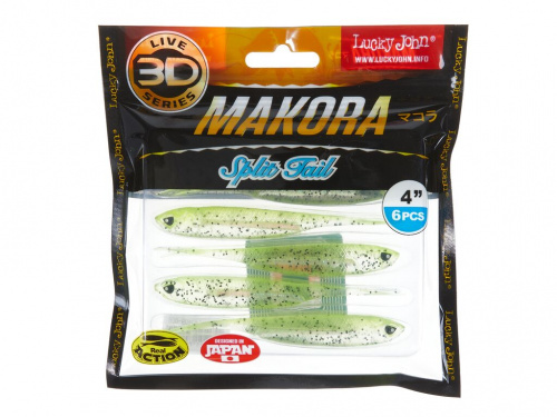 Виброхвосты LJ 3D Series MAKORA SPLIT TAIL 4.0in (10,00)/006 6шт. фото 3