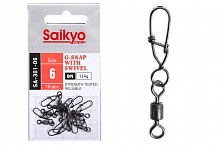 Вертлюг с застежкой Saikyo SA-301-06 - 10 шт (13кг)