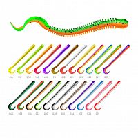 Приманка ZUB-WORM-ZANDER 108мм(4,3")-5шт, (цвет 033) черный верх-желтый низ