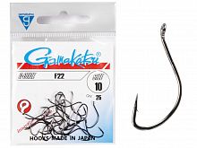 Крючки Gamakatsu F22 HOOKS BLACK разм. 10 25шт.