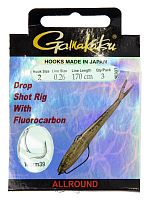 Крючки с поводком Gamakatsu Booklet DROPSHOT WORM39 разм. 02-0.26мм 170см 3шт.