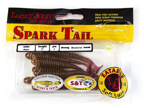 Виброхвосты съедоб. искусст. LJ Pro Series Spark Tail 3,0in (07,60)/S14 7шт. фото 3