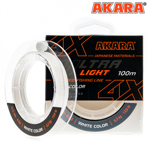 Шнур Akara Ultra Light White 100 м 0,06 фото 2