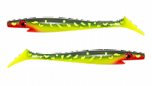 Силиконовая приманка Strike Pro Pig Shad Jr, цвет: Hot Pike, (уп./2шт.), (SP-172C#KG2)