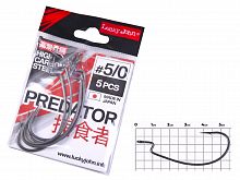 Крючки офсетные Lucky John PREDATOR сер. LJH350 разм.K05/0 5шт.