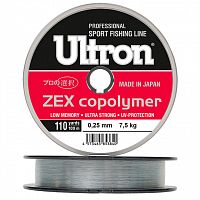 Леска ULTRON Zex Copolymer 0,35 мм, 100 м, 15 кг, прозрачная