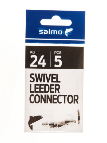 Коннекторы для поводков с вертлюгом Salmo 24кг 5шт. фото 2