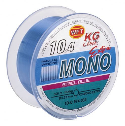 Леска монофильная WFT KG MONO EXTRA Steel Blue 300/033 фото 2
