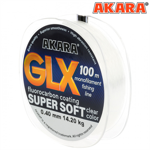 Леска Akara GLX Super Soft 100 м 0,191 прозрачная фото 3
