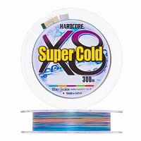 Шнур Duel PE Hardcore Super Cold X8 300м 5Color #8,0 (0,48мм) 45,0kg