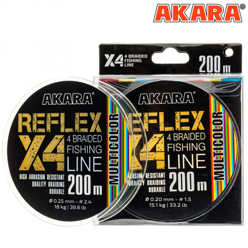 Шнур Akara Reflex Multicolor 200 м 0,16