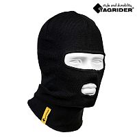Шапка-маска Tagrider Expedition 3015 2 отверстия вязаная облегченная черная