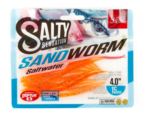 Черви съедобные искусственные LJ Salty Sensation SANDWORM 4.0in (10.16)/F29 15шт. фото 3